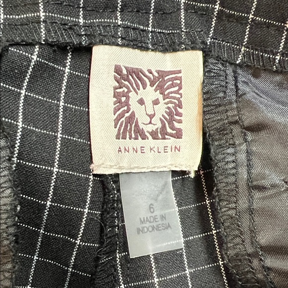 Anne Klein Women's Black Checkered Trousers - Picture 8 of 10